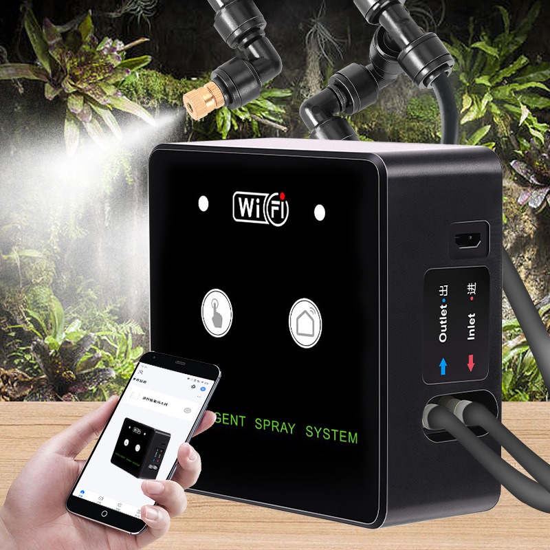 Automatic Plant Waterer - Pulverizador de floresta tropical, controle wi-fi,